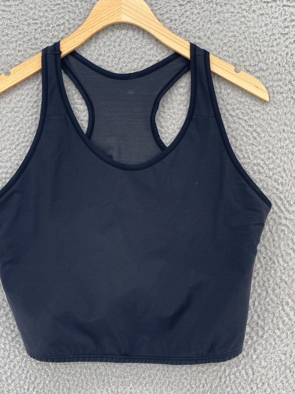 Huji Sports Bra Womens 2XL Black Racerback Full Coverage Stretch Pullover Active